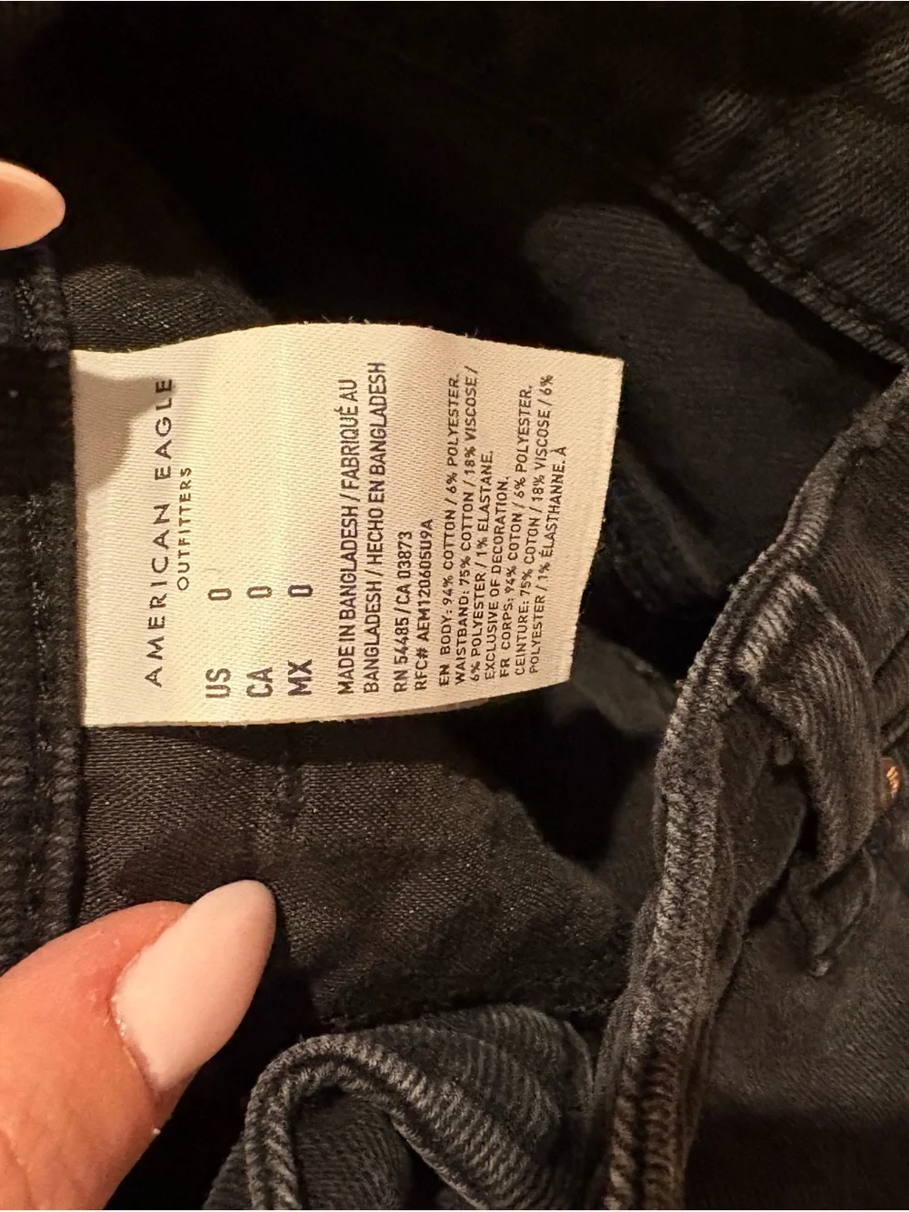 American Eagle Outfitters Black Ripped Denim Cutoff Mom Shorts